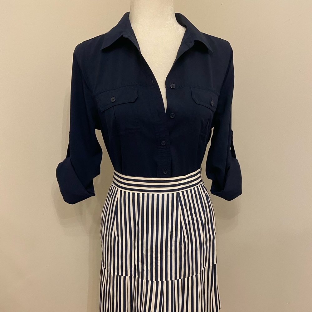 Eddie Bauer Navy blue button down